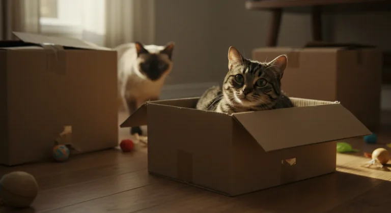 Porque gatos adoram caixas