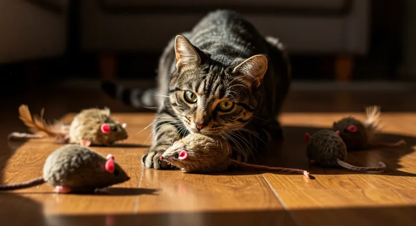 Roedores de brinquedo para bricar com seu gato