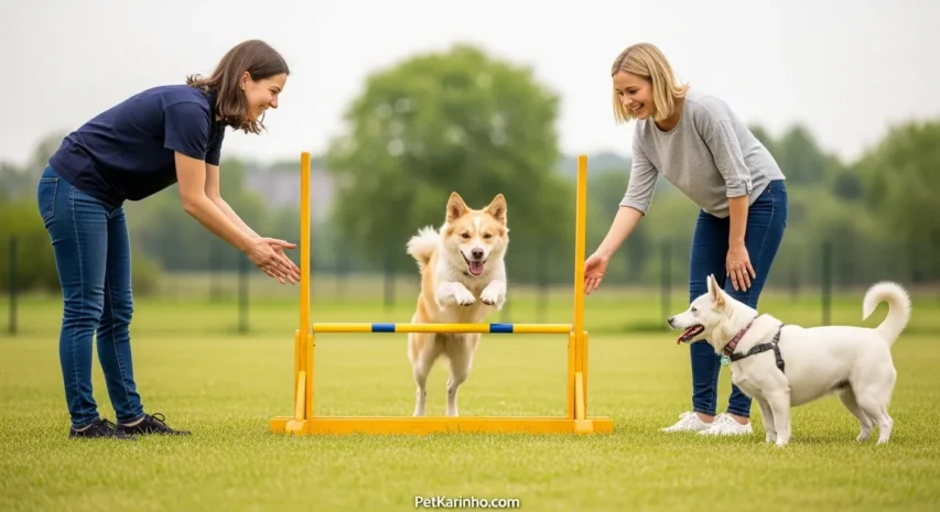 Enriquecimento físico exercício e movimento para cachorros