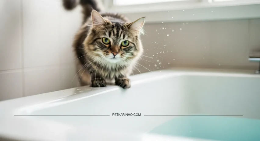 Gatos o que realmente pensam sobre banhos