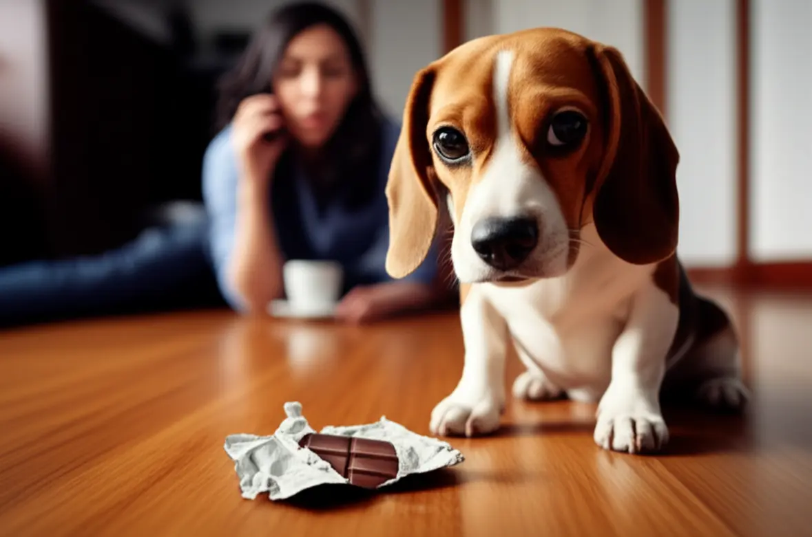 Cachorro comeu chocolate panico