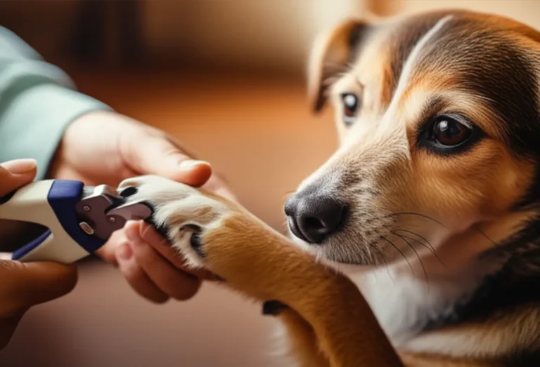 Cachorro cortando unha thumb