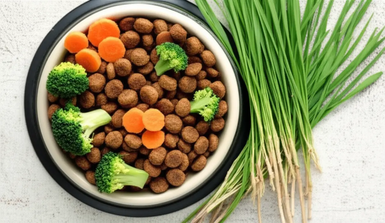 Dieta canina equilibrada fibras e nutrição para cães.