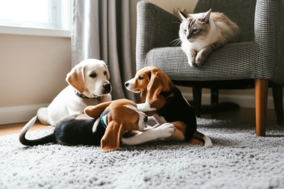 Socialização e aprendizado entre cães e gatos.
