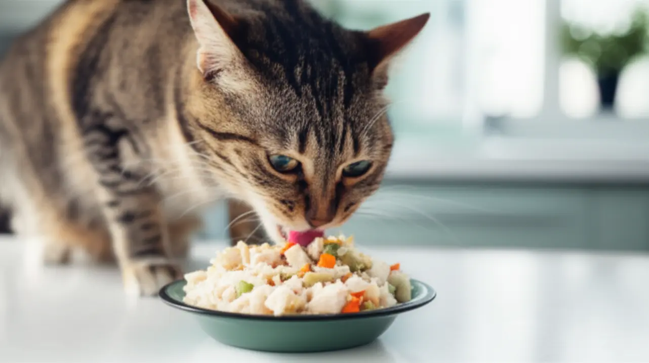 Gato comendo alimentacao natural thumb