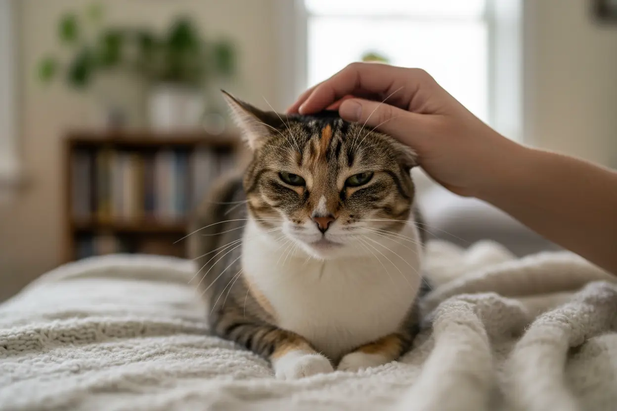 Gato saudavel carinho