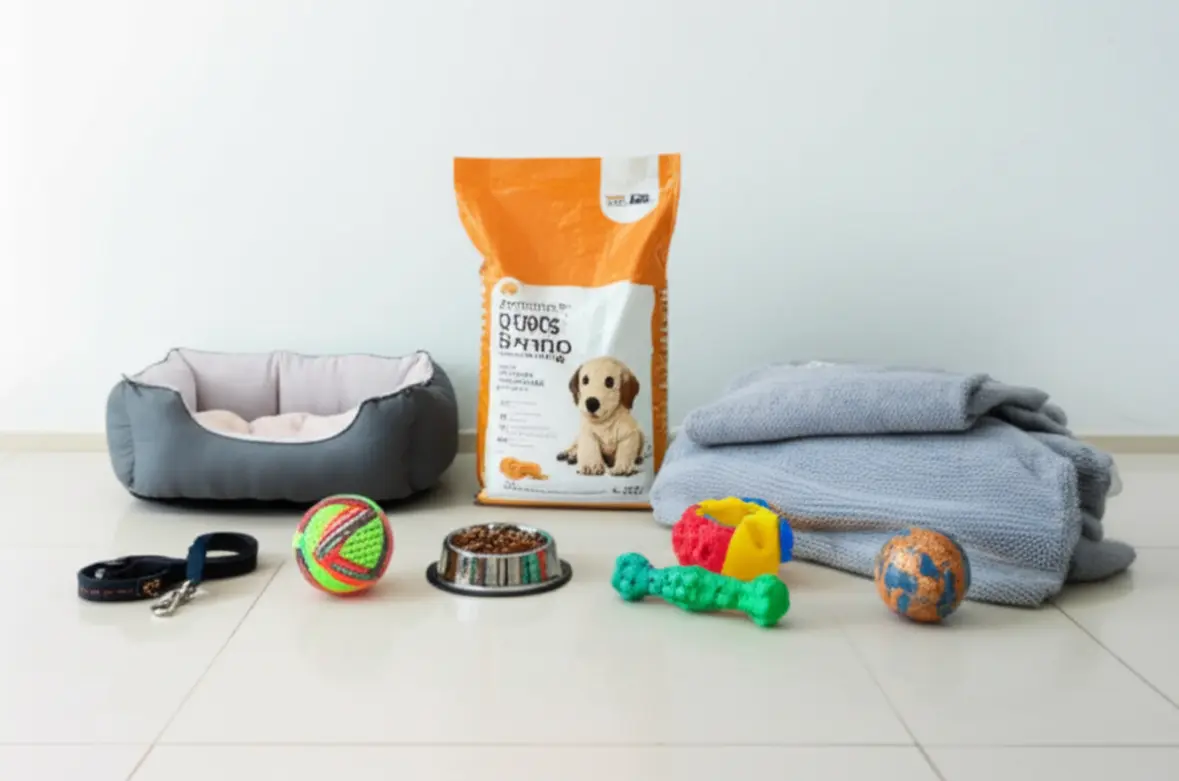Lista de itens essenciais para receber um filhote em casa.