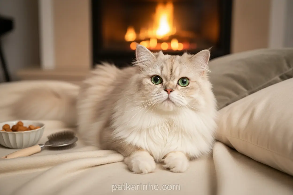 Gato persa majestoso