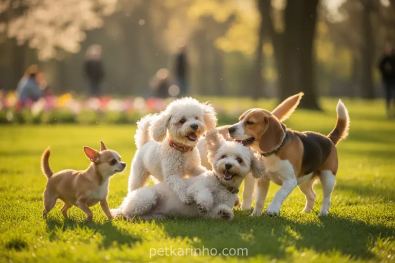 Caes longevos parque