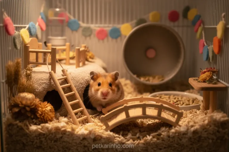 Hamster anão russo fofo espiando da gaiola.