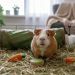 Porquinho da índia feliz e contente