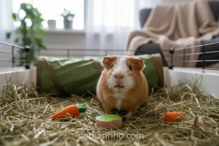 Porquinho da índia feliz e contente