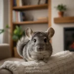 Chinchila fofa como animal de estimação