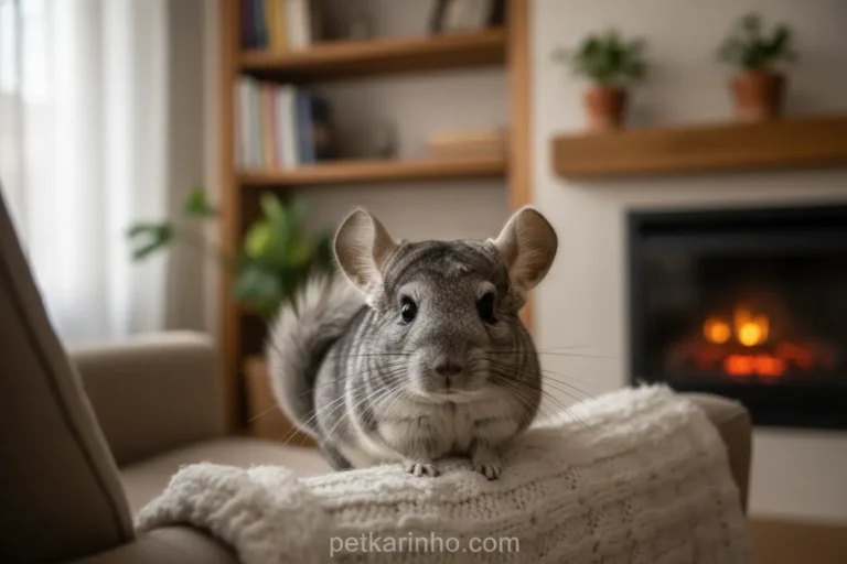 Chinchila fofa como animal de estimação