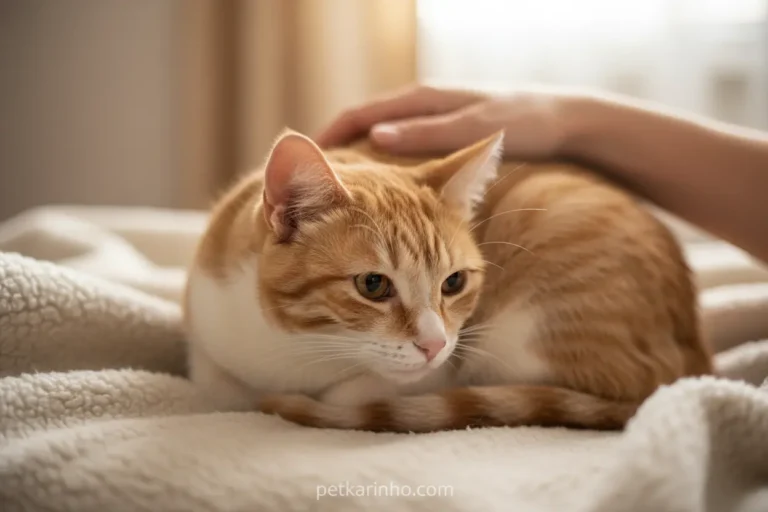 Gato com dor, sinais de desconforto felino.