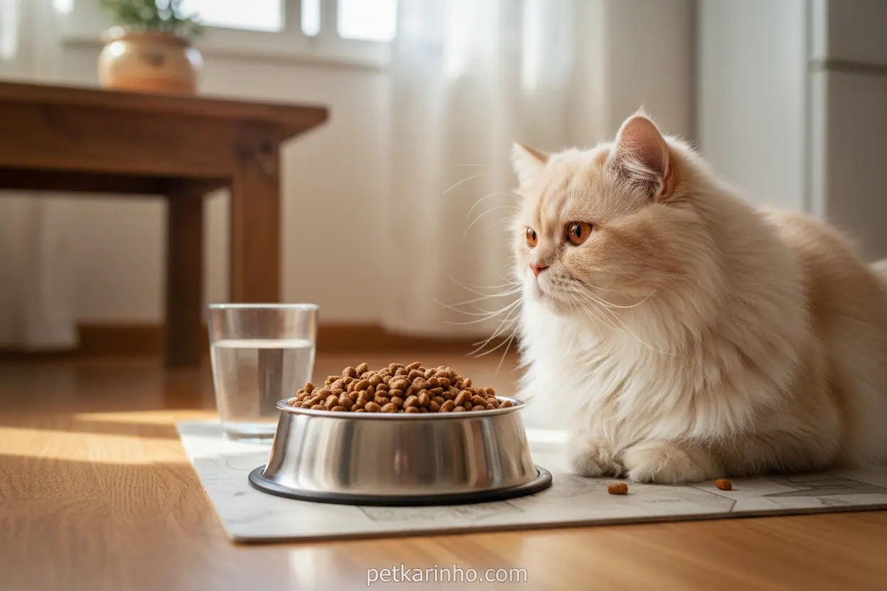 Como saber se o gato esta com dor - perda de apetite.