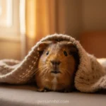 Porquinho da índia com cobertor