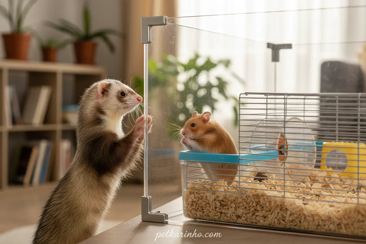 Como socializar furão com outros animais pequenos com segurança