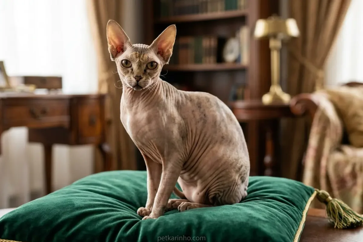 Gato Sphynx em pose elegante